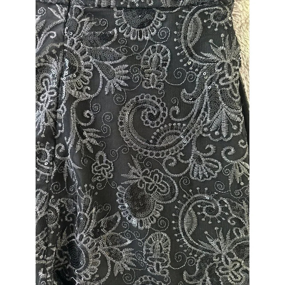 Badgley Mischka  Women’s Romper Corrine Black and Silver Sequin 6 - Picture 16 of 16